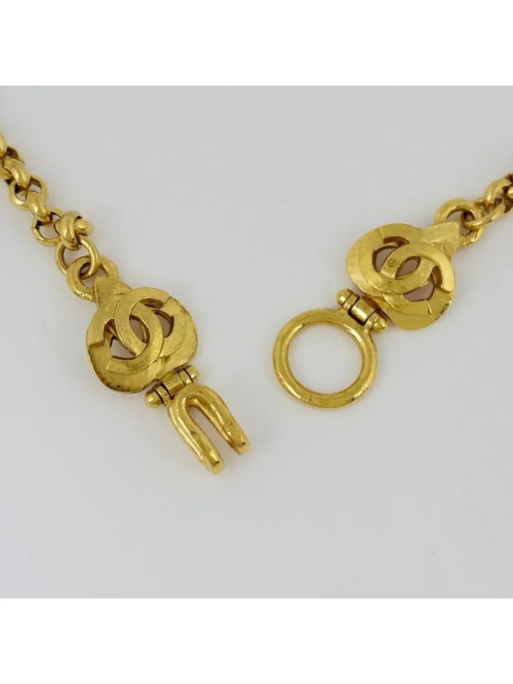 Chanel Necklace CC Logo Gold Plated